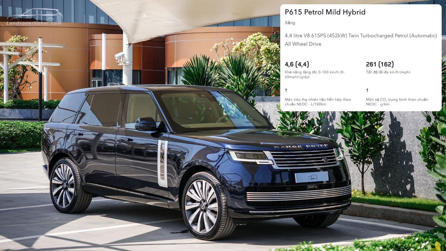 Động cơ V8 P615 công suất 615 mã lực độc quyền trên Range Rover SV